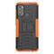 Per Motorola Moto G60 Pneumatici Texture TPU antiurto TPU + custodia protettiva PC con supporto (arancione)