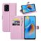 Per OPPO F19 / A74 4G Litchi texture custodia a flip orizzontale orizzontale con supporto e carta slot e portafoglio (rosa)