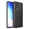 Custodia antiurto in TPU con struttura litchi per OPPO Reno5 Pro 5G (nera)