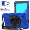 Per Samsung Galaxy Tab A7 Lite T220 / T225 Silicone + custodia protettiva per PC con supporto e tracolla (blu)