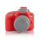 Custodia protettiva in silicone morbido per Nikon D3400 / D3300 (rosso)