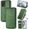 Per OPPO Realme GT Master Grid cubico pressato Horizontal flip Magnetic PU Custodia in pelle PU con supporto e carte Slot & Portafoglio (verde)