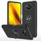 Per Xiaomi Poco X3 NFC / X3 PC + cassa del telefono magnetico TPU con supporto ad anello invisibile (nero)