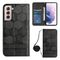 Per Samsung Galaxy S21 + 5G Crossbody Football Texture Custodia magnetica per telefono in PU (nero)