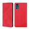 Per Motorola Moto E32 India/E22s 4G Global Skin Feel Magnetico Orizzontale Flip Custodia per telefono in pelle (rosso)