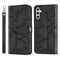 Per Samsung Galaxy A14 5G Life Tree Goffratura Custodia in pelle per telefono (nero)