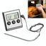 Termometro da forno digitale Cucina Cottura di cibi Carne Sonda per barbecue Termometro Timer Acqua Latte Temperatura Strumenti di cottura