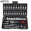 46 in 1 Multi-Function Car Repair Combination Toolbox Toolbox Set chiave a cricchetto (nero)