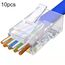 Spina modulare con connettore RJ45 passante non schermato Cat6e da 10 pezzi