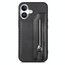 Per iPhone 16 Custodia per telefono con cerniera a portafoglio orizzontale in fibra di carbonio (nero)