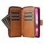 Cover per iPhone 16  a portafoglio con cerniera e 9 slot per carte marrone EDA005483208E
