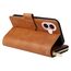 Cover per iPhone 16  a portafoglio con cerniera e 9 slot per carte marrone EDA005483208E