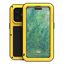 Per iPhone 16 LOVE MEI Custodia per telefono antiurto impermeabile antipolvere in metallo (giallo)