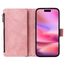Custodia a tracolla in pelle con portafoglio e slot per iPhone 16 (rosa) EDA005483905F 6922679418168