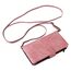 Custodia a tracolla in pelle con portafoglio e slot per iPhone 16 (rosa) EDA005483905F 6922679418168