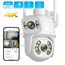 La doppia fotocamera WiFi QX95 da 6 MP supporta l'interfono vocale bidirezionale e il riconoscimento AI (spina AU)