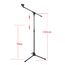 Supporto per microfono da palco treppiede verticale TBD0557049802