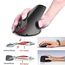 Mouse wireless verticale HXSJ A889 6 tasti 2400 DPI 2,4 GHz ricaricabile nero EDA004319401A 6922117033573
