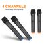 XTUGA S400 – Sistema Microfonico Wireless UHF a 4 Canali con 4 Microfoni Palmari  EDA005204901B 6922189124484